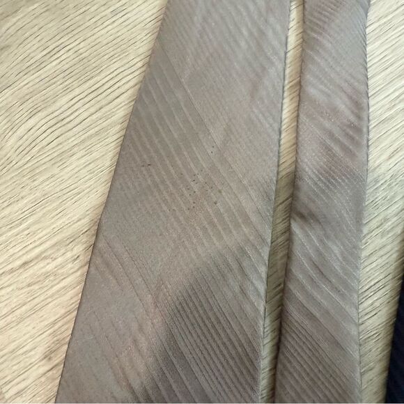 Gianfranco Rufini Italy Set of 2 Blue & Grey Textured Stripe Neck Ties - Picture 6 of 6